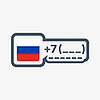 Маска ввода номера телефона с флагом страны